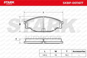 STARK RECAMBIOS SKBP0011617 - BRAKE PAD SET, DISC BRAKE