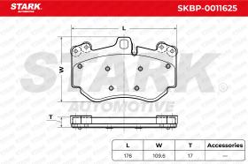 STARK RECAMBIOS SKBP0011625 - BRAKE PAD SET, DISC BRAKE