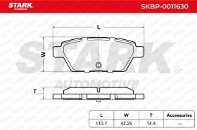 STARK RECAMBIOS SKBP0011630 - BRAKE PAD SET, DISC BRAKE