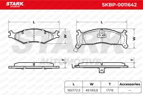 STARK RECAMBIOS SKBP0011642 - BRAKE PAD SET, DISC BRAKE