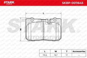 STARK RECAMBIOS SKBP0011645 - BRAKE PAD SET, DISC BRAKE