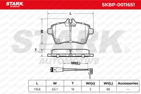 STARK RECAMBIOS SKBP0011651 - BRAKE PAD SET, DISC BRAKE