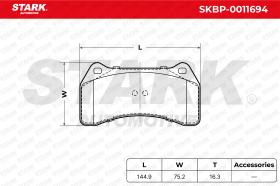 STARK RECAMBIOS SKBP0011694 - BRAKE PAD SET, DISC BRAKE