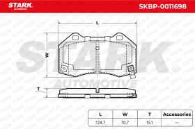 STARK RECAMBIOS SKBP0011698 - BRAKE PAD SET, DISC BRAKE