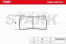 STARK RECAMBIOS SKBP0011704 - BRAKE PAD SET, DISC BRAKE