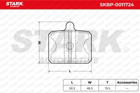 STARK RECAMBIOS SKBP0011724 - BRAKE PAD SET, DISC BRAKE
