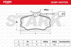 STARK RECAMBIOS SKBP0011735 - BRAKE PAD SET, DISC BRAKE