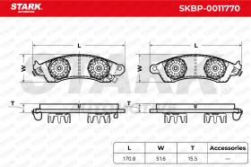 STARK RECAMBIOS SKBP0011770 - BRAKE PAD SET, DISC BRAKE