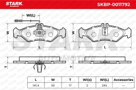 STARK RECAMBIOS SKBP0011792 - BRAKE PAD SET, DISC BRAKE
