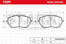 STARK RECAMBIOS SKBP0011798 - BRAKE PAD SET, DISC BRAKE