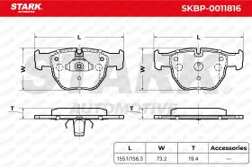 STARK RECAMBIOS SKBP0011816 - BRAKE PAD SET, DISC BRAKE