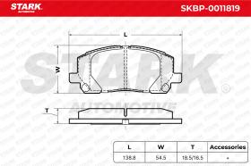 STARK RECAMBIOS SKBP0011819 - BRAKE PAD SET, DISC BRAKE