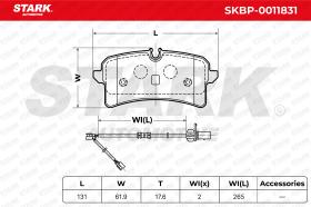 STARK RECAMBIOS SKBP0011831 - BRAKE PAD SET, DISC BRAKE