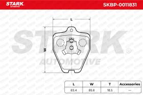 STARK RECAMBIOS SKBP0011851 - BRAKE PAD SET, DISC BRAKE