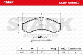 STARK RECAMBIOS SKBP0011869 - BRAKE PAD SET, DISC BRAKE