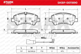 STARK RECAMBIOS SKBP0011890 - BRAKE PAD SET, DISC BRAKE