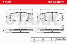 STARK RECAMBIOS SKBP0011896 - BRAKE PAD SET, DISC BRAKE