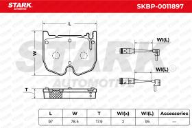 STARK RECAMBIOS SKBP0011897 - BRAKE PAD SET, DISC BRAKE