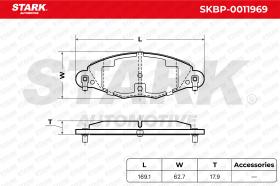 STARK RECAMBIOS SKBP0011969 - BRAKE PAD SET, DISC BRAKE