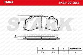 STARK RECAMBIOS SKBP0012036 - BRAKE PAD SET, DISC BRAKE
