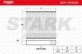 STARK RECAMBIOS SKIF0170031 - FILTRO DE HABITACULO