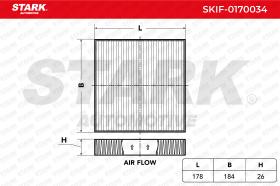 STARK RECAMBIOS SKIF0170034 - FILTER, INTERIOR AIR