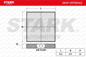 STARK RECAMBIOS SKIF0170043 - FILTER, INTERIOR AIR