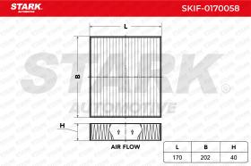 STARK RECAMBIOS SKIF0170058 - FILTER, INTERIOR AIR