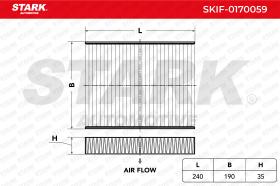 STARK RECAMBIOS SKIF0170059 - FILTER, INTERIOR AIR
