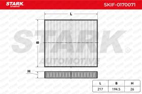 STARK RECAMBIOS SKIF0170071 - FILTER, INTERIOR AIR