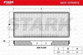 STARK RECAMBIOS SKIF0170072 - FILTER, INTERIOR AIR