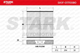 STARK RECAMBIOS SKIF0170080 - FILTER, INTERIOR AIR