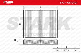 STARK RECAMBIOS SKIF0170101 - FILTER, INTERIOR AIR