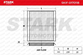 STARK RECAMBIOS SKIF0170118 - FILTRO DE HABITACULO