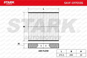 STARK RECAMBIOS SKIF0170135 - FILTER, INTERIOR AIR