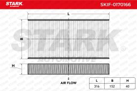 STARK RECAMBIOS SKIF0170166 - FILTER, INTERIOR AIR