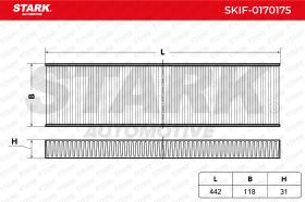 STARK RECAMBIOS SKIF0170175 - FILTER, INTERIOR AIR