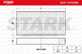 STARK RECAMBIOS SKIF0170189 - FILTER, INTERIOR AIR