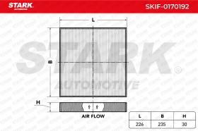 STARK RECAMBIOS SKIF0170192 - FILTER, INTERIOR AIR