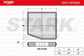 STARK RECAMBIOS SKIF0170201 - FILTER, INTERIOR AIR