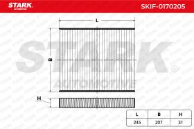 STARK RECAMBIOS SKIF0170205 - FILTRO DE HABITACULO