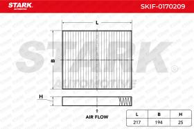 STARK RECAMBIOS SKIF0170209 - FILTER, INTERIOR AIR