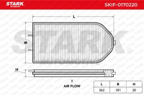 STARK RECAMBIOS SKIF0170220 - FILTER, INTERIOR AIR