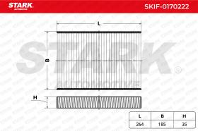 STARK RECAMBIOS SKIF0170222 - FILTER, INTERIOR AIR