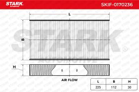 STARK RECAMBIOS SKIF0170236 - FILTER, INTERIOR AIR