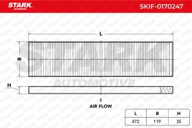 STARK RECAMBIOS SKIF0170247 - FILTER, INTERIOR AIR