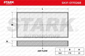 STARK RECAMBIOS SKIF0170268 - FILTER, INTERIOR AIR