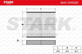 STARK RECAMBIOS SKIF0170321 - FILTRO DE HABITACULO
