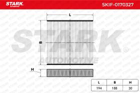 STARK RECAMBIOS SKIF0170327 - FILTER, INTERIOR AIR