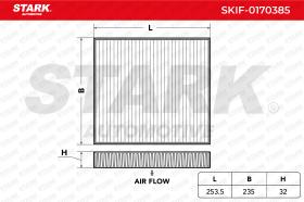 STARK RECAMBIOS SKIF0170385 - FILTRO DE HABITACULO